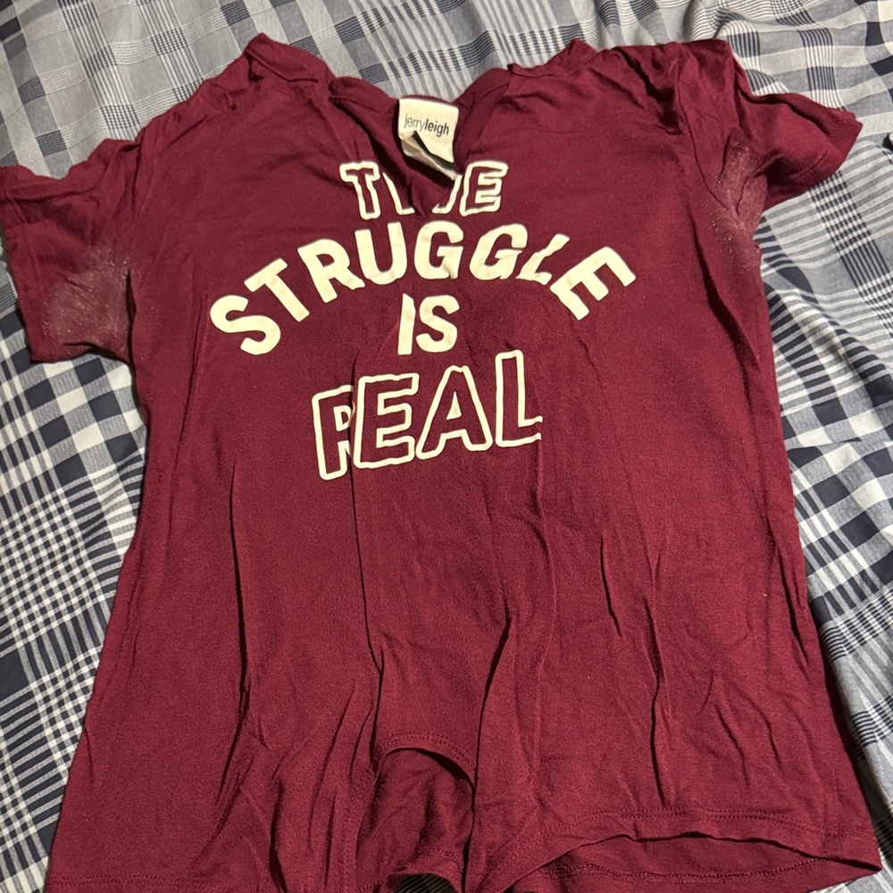 Burgundy Graphic Tee